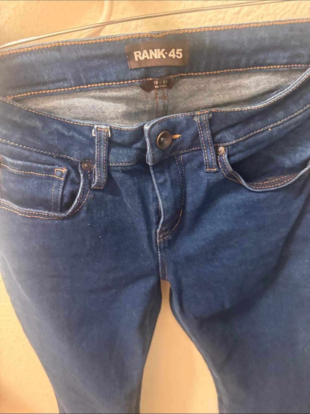 RANK-45 Women’s Boot Cut Jeans in Dark Blue